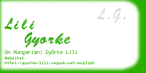 lili gyorke business card