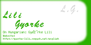 lili gyorke business card